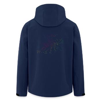 Berlin Karte U-Bahn Stationen - Recycelte Männer Softshell-Jacke von Stanley/Stella - Navy - Hinten - AI Model Male 185 light (185cm)