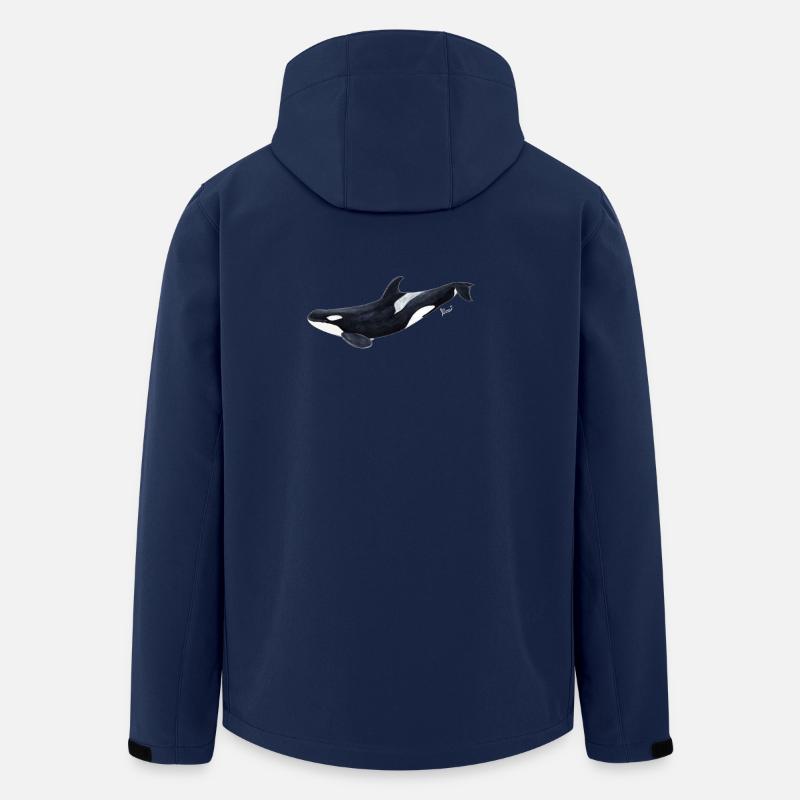 Orca - Schwertwal - ecause - Recycelte Männer Softshell-Jacke von Stanley/Stella - Navy