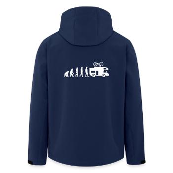 Evolution Camper Camping Geschenk Campingurlaub - Recycelte Männer Softshell-Jacke von Stanley/Stella - Navy - Hinten - AI Model Male 185 light (185cm)
