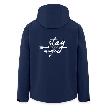 Stay in your magic / gift idea - Men’s Recycled Softshell Jacket by Stanley/Stella - navy - Back - AI Model Male 185 light (185cm)