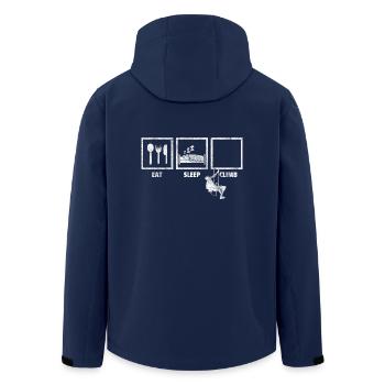 Gift climber boulderer climbing bouldering - Men’s Recycled Softshell Jacket by Stanley/Stella - navy - Back - AI Model Male 185 light (185cm)