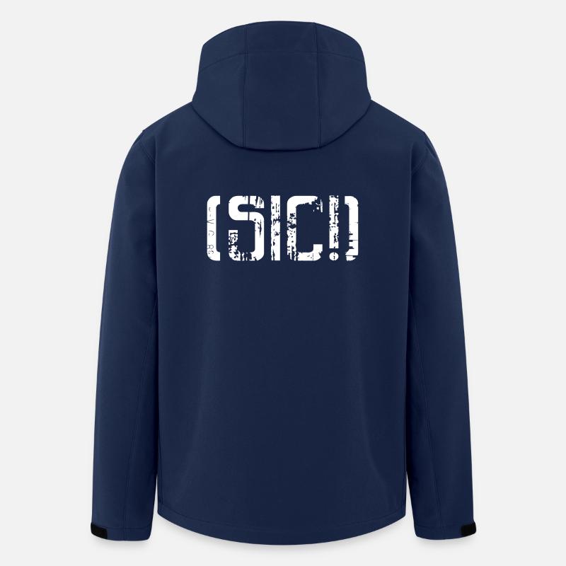 Sic ! Sick ! C’est parti - Veste softshell homme en polyester recyclé Stanley/Stella - marine