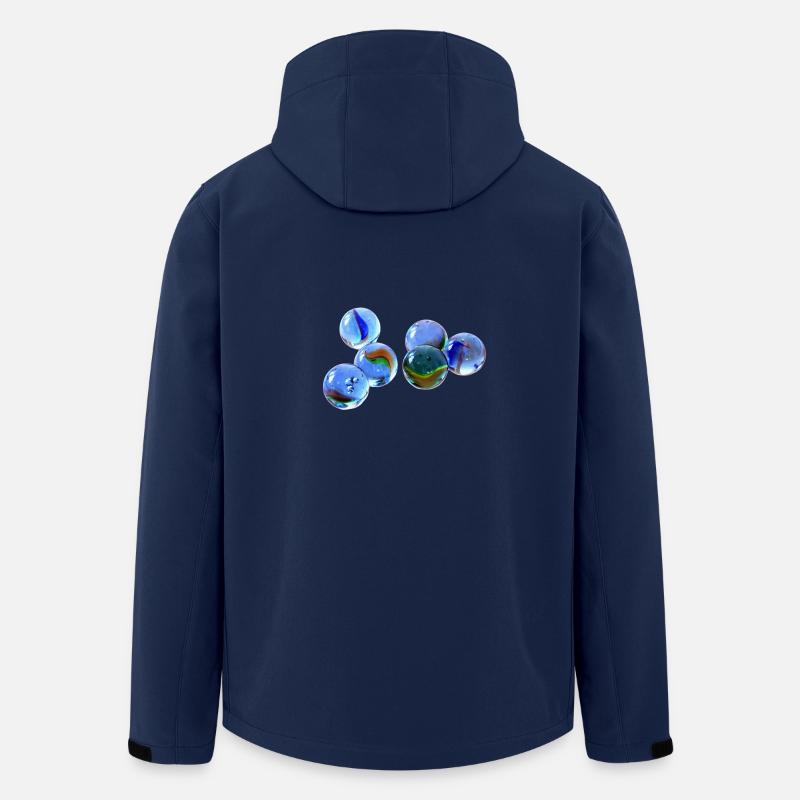 des billes de verre - Veste softshell homme en polyester recyclé Stanley/Stella - marine