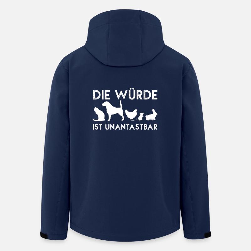 Die Würde der Tiere ... ist unantastbar! - Recycelte Männer Softshell-Jacke von Stanley/Stella - Navy