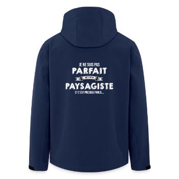 Paysagiste - Veste softshell homme en polyester recyclé Stanley/Stella - marine - Dos - AI Model Male 185 light (185cm)