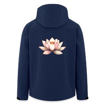 Fleur de lotus - Veste softshell homme en polyester recyclé Stanley/Stella - marine - Dos - AI Model Male 185 light (185cm)