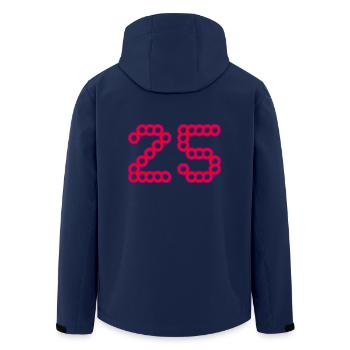 25. 25 ANS. 25e ANNIVERSAIRE. ANNIVERSAIRE 25 ANS. - Veste softshell homme en polyester recyclé Stanley/Stella - marine - Dos - AI Model Male 185 light (185cm)