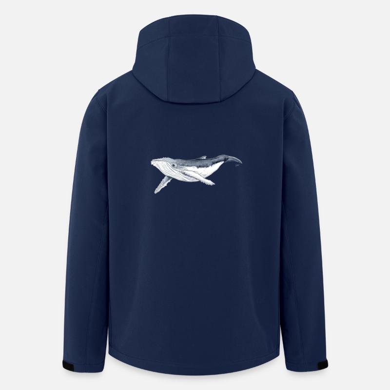 Bebe Buckelwal - Buckelwal - Jubarte - Recycelte Männer Softshell-Jacke von Stanley/Stella - Navy