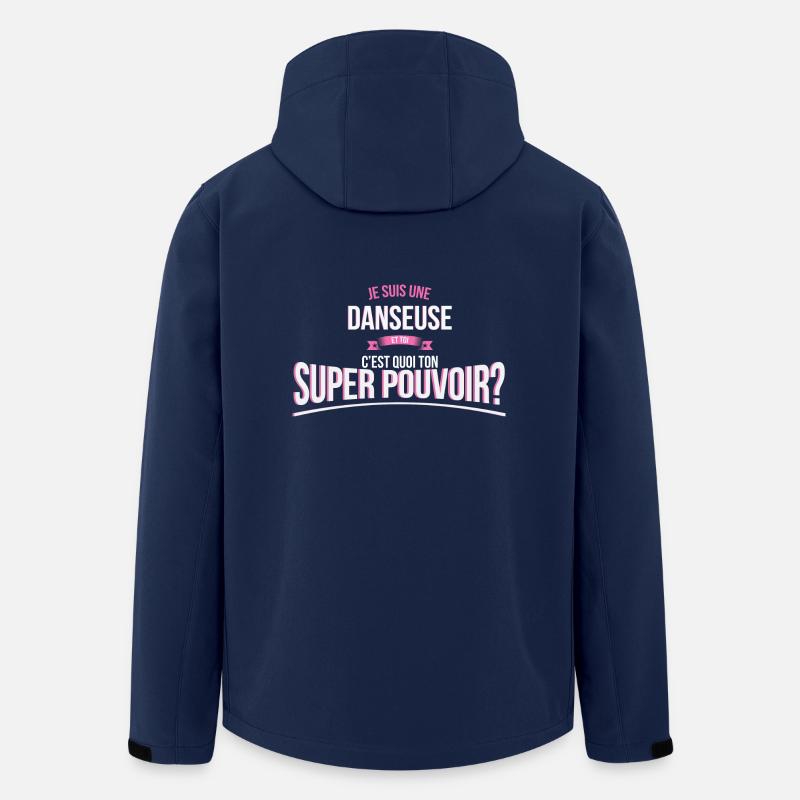 Danseuse super pouvoir cadeau - Veste softshell homme en polyester recyclé Stanley/Stella - marine