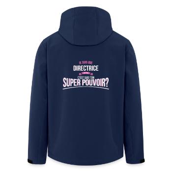 Directrice super pouvoir cadeau - Veste softshell homme en polyester recyclé Stanley/Stella - marine - Dos - AI Model Male 185 light (185cm)