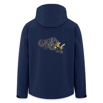 Tasty grapes - Men’s Recycled Softshell Jacket by Stanley/Stella - navy - Back - AI Model Male 185 light (185cm)