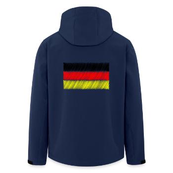 Deutschlandfahne Deutschlandflagge Weltmeister - Recycelte Männer Softshell-Jacke von Stanley/Stella - Navy - Hinten - AI Model Male 185 light (185cm)