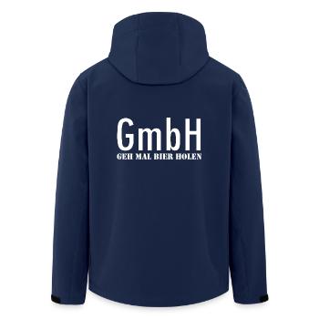 GmbH - Geh mal Bier holen - Recycelte Männer Softshell-Jacke von Stanley/Stella - Navy - Hinten - AI Model Male 185 light (185cm)