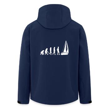 Sailboat Gift Sailboat Sailor Evolution - Men’s Recycled Softshell Jacket by Stanley/Stella - navy - Back - AI Model Male 185 light (185cm)