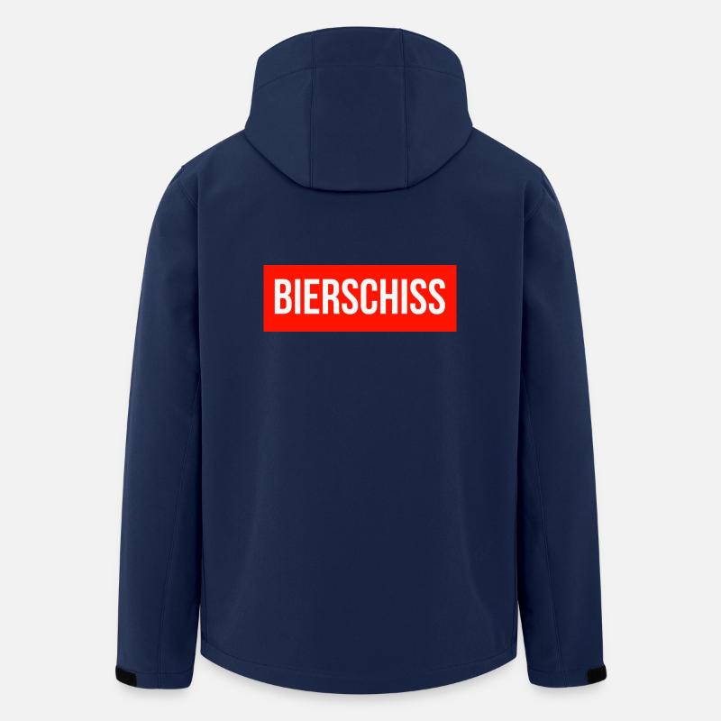 lustiges Design, Bierschiss - Recycelte Männer Softshell-Jacke von Stanley/Stella - Navy