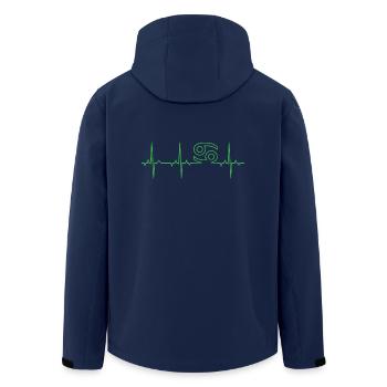 EKG Sternzeichen - Krebs - Recycelte Männer Softshell-Jacke von Stanley/Stella - Navy - Hinten - AI Model Male 185 light (185cm)