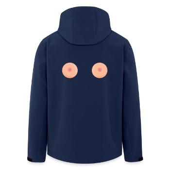boobs brüste - Recycelte Männer Softshell-Jacke von Stanley/Stella - Navy - Hinten - AI Model Male 185 light (185cm)