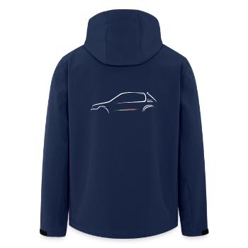 Esquisse 205 rallye - Veste softshell homme en polyester recyclé Stanley/Stella - marine - Dos - AI Model Male 185 light (185cm)