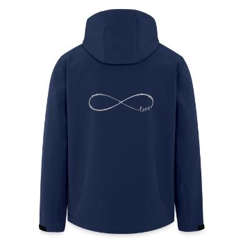 Infinity silver Infinity love best friends - Men’s Recycled Softshell Jacket by Stanley/Stella - navy - Back - AI Model Male 185 light (185cm)