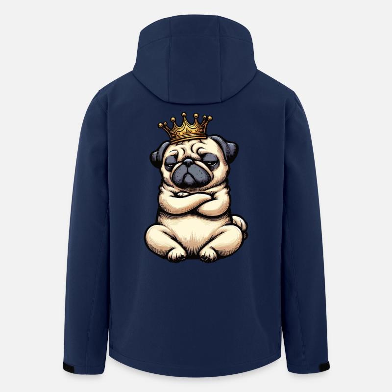 Mops Möpse Mopsbesitzer Mopsliebhaber Mopshalter - Recycelte Männer Softshell-Jacke von Stanley/Stella - Navy