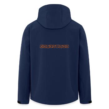 Adventure - Men’s Recycled Softshell Jacket by Stanley/Stella - navy - Back - AI Model Male 185 light (185cm)