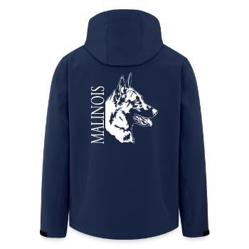 Malinois Portrait Hund Hunde Wilsigns - Recycelte Männer Softshell-Jacke von Stanley/Stella - Navy - Hinten - AI Model Male 185 light (185cm)