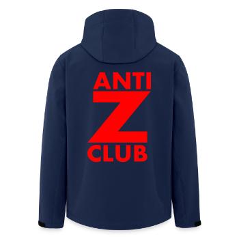 Anti z club - Men’s Recycled Softshell Jacket by Stanley/Stella - navy - Back - AI Model Male 185 light (185cm)