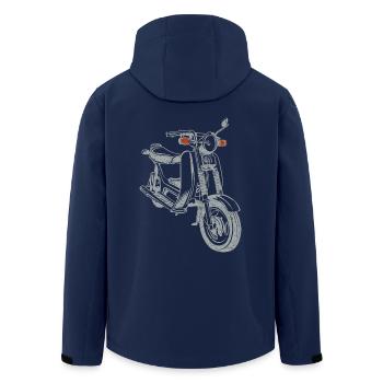 Simson SR50 SR80 - Veste softshell homme en polyester recyclé Stanley/Stella - marine - Dos - AI Model Male 185 light (185cm)