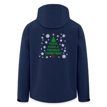 Fuck you christmas / Weihnachtsbaum / Weihnachten - Recycelte Männer Softshell-Jacke von Stanley/Stella - Navy - Hinten - AI Model Male 185 light (185cm)