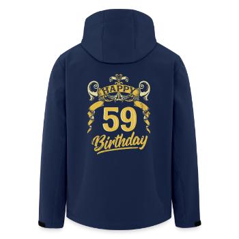 59 years birthday Happy Bday Birthday gift - Men’s Recycled Softshell Jacket by Stanley/Stella - navy - Back - AI Model Male 185 light (185cm)