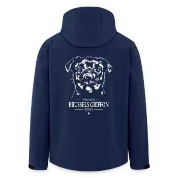 Brussels Griffon Dad Dog Dogs Wilsigns - Men’s Recycled Softshell Jacket by Stanley/Stella - navy - Back - AI Model Male 185 light (185cm)