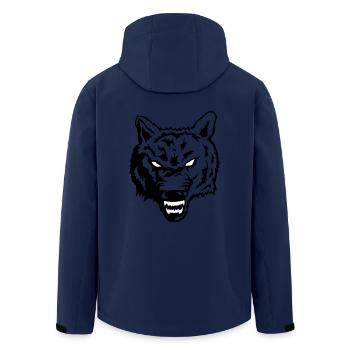 wolf - Recycelte Männer Softshell-Jacke von Stanley/Stella - Navy - Hinten - AI Model Male 185 light (185cm)