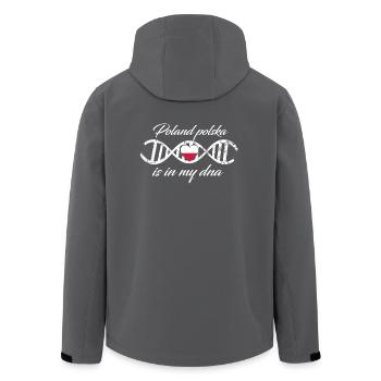 love my dna dns land country Poland polska poland - Veste softshell homme en polyester recyclé Stanley/Stella - charbon - Dos - AI Model Male 185 light (185cm)