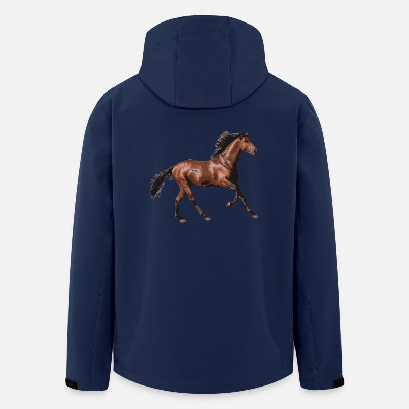 cheval - Veste softshell homme en polyester recyclé Stanley/Stella - marine