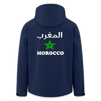 Morocco - Men’s Recycled Softshell Jacket by Stanley/Stella - navy - Back - AI Model Male 185 light (185cm)