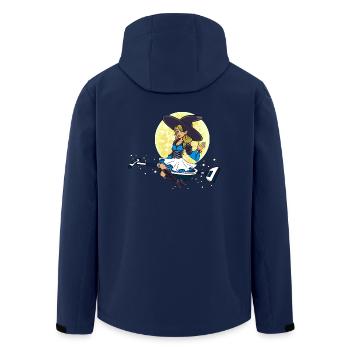 Entreprise de nettoyage de sorcière - Veste softshell homme en polyester recyclé Stanley/Stella - marine - Dos - AI Model Male 185 light (185cm)