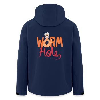 barbe cheveux ver ver disant drôle de cadeau - Veste softshell homme en polyester recyclé Stanley/Stella - marine - Dos - AI Model Male 185 light (185cm)