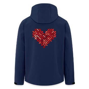 i love you ich liebe dich valentines day heart her - Recycelte Männer Softshell-Jacke von Stanley/Stella - Navy - Hinten - AI Model Male 185 light (185cm)