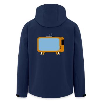 monitor television fernseher tv flatscreen compute - Recycelte Männer Softshell-Jacke von Stanley/Stella - Navy - Hinten - AI Model Male 185 light (185cm)