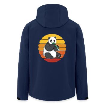 Panda panda ours mange panda panda - Veste softshell homme en polyester recyclé Stanley/Stella - marine - Dos - AI Model Male 185 light (185cm)