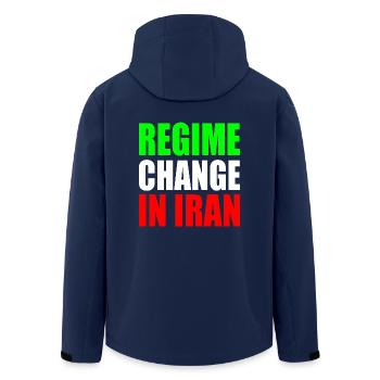 Regime change in iran - Men’s Recycled Softshell Jacket by Stanley/Stella - navy - Back - AI Model Male 185 light (185cm)