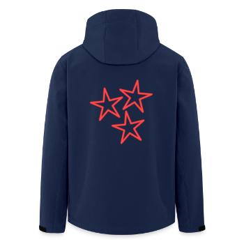 ETOILE. ETOILES. STAR. FÊTE. ANNIVERSAIRE. NOËL - Veste softshell homme en polyester recyclé Stanley/Stella - marine - Dos - AI Model Male 185 light (185cm)