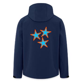 ETOILE. ETOILES. STAR. FÊTE. ANNIVERSAIRE. NOËL - Veste softshell homme en polyester recyclé Stanley/Stella - marine - Dos - AI Model Male 185 light (185cm)