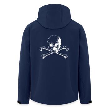 Skull with crossbones - Men’s Recycled Softshell Jacket by Stanley/Stella - navy - Back - AI Model Male 185 light (185cm)