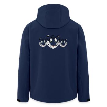 weisse Tieger - Recycelte Männer Softshell-Jacke von Stanley/Stella - Navy - Hinten - AI Model Male 185 light (185cm)