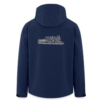 Lock - Men’s Recycled Softshell Jacket by Stanley/Stella - navy - Back - AI Model Male 185 light (185cm)
