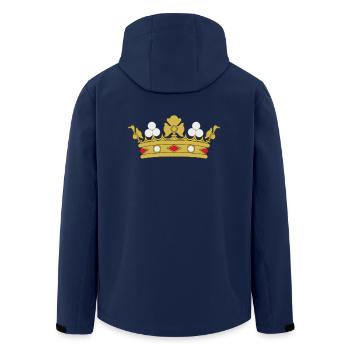 krone - Recycelte Männer Softshell-Jacke von Stanley/Stella - Navy - Hinten - AI Model Male 185 light (185cm)