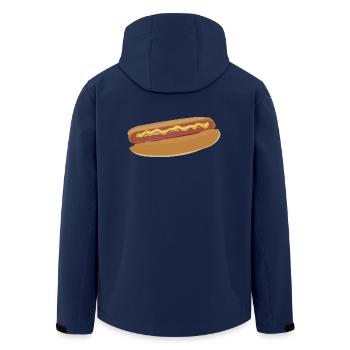 hotdog hot dog sausages fast food fastfood4 - Men’s Recycled Softshell Jacket by Stanley/Stella - navy - Back - AI Model Male 185 light (185cm)