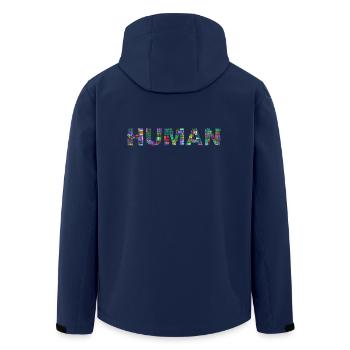 Human Human Race - Men’s Recycled Softshell Jacket by Stanley/Stella - navy - Back - AI Model Male 185 light (185cm)