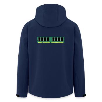 Idée de cadeau de nerd de RAM - Veste softshell homme en polyester recyclé Stanley/Stella - marine - Dos - AI Model Male 185 light (185cm)